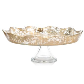 Tortų stovas su koja DUKA STRIMMA 30 cm auksinis stiklas