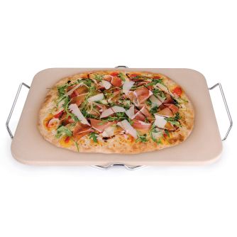 Kamień do pieczenia pizzy z podstawką DUKA PIZZA STONE 38x30 cm ceramiczny-2220289