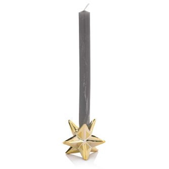Kalėdinė žvakidė DUKA GYLLENE žvaigždė 8 cm aukso porcelianas