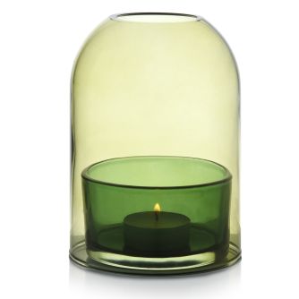 Arbatos žibinto žvakių laikiklis DUKA GLASS 14,5 cm žalias stiklas