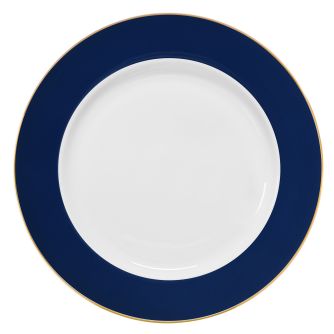 Pusryčių lėkštė DUKA SKADI 20 cm, tamsiai mėlyna, balta, porcelianinė