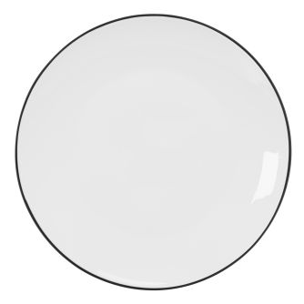 DUKA HORN pietų lėkštė 26 cm baltos juodos keramikos