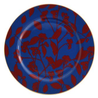 DUKA SKADI pietų lėkštė 20 cm, raudona, tamsiai mėlyna, porcelianas