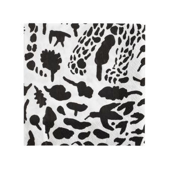IITTALA Popierinės servetėlės 33x33cm Cheetah juodos | black