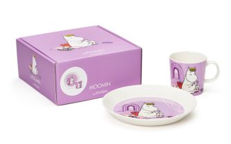 Moomin puodelio ir lėkštės rinkinys Snorkmaiden lila