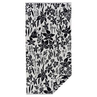 Vonios rankšluostis 70x140cm Lelijos juoda ir balta | Lilja black&white